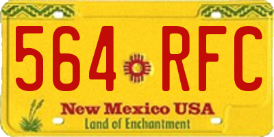 NM license plate 564RFC