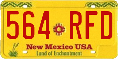 NM license plate 564RFD