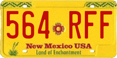 NM license plate 564RFF