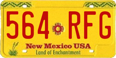 NM license plate 564RFG