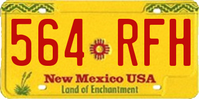 NM license plate 564RFH