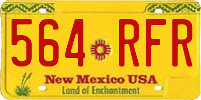 NM license plate 564RFR