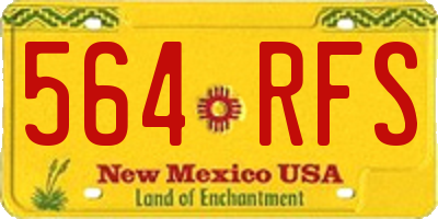 NM license plate 564RFS