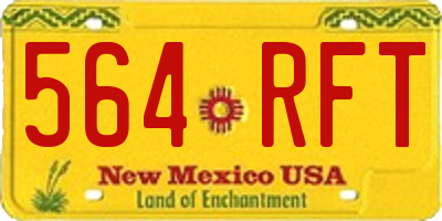 NM license plate 564RFT