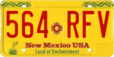 NM license plate 564RFV