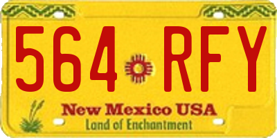 NM license plate 564RFY