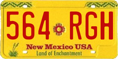 NM license plate 564RGH
