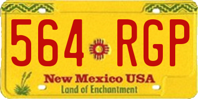 NM license plate 564RGP