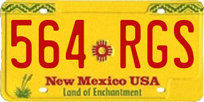 NM license plate 564RGS