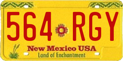 NM license plate 564RGY