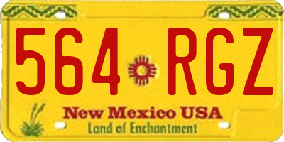 NM license plate 564RGZ