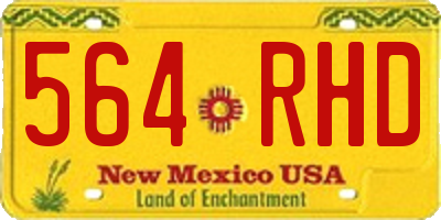 NM license plate 564RHD