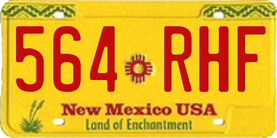 NM license plate 564RHF
