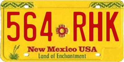 NM license plate 564RHK