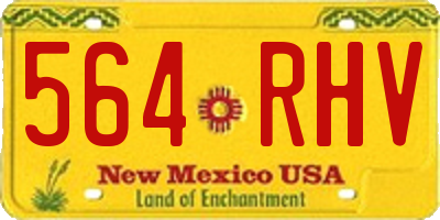 NM license plate 564RHV