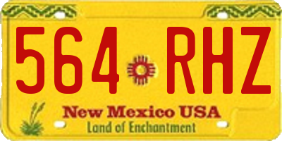 NM license plate 564RHZ