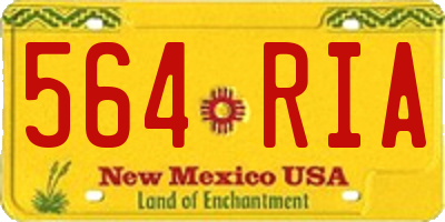 NM license plate 564RIA