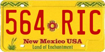 NM license plate 564RIC
