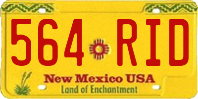 NM license plate 564RID