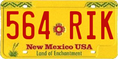 NM license plate 564RIK