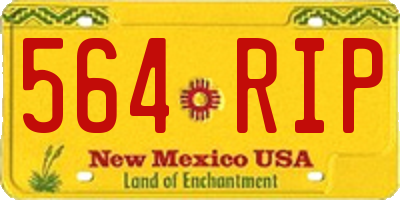 NM license plate 564RIP