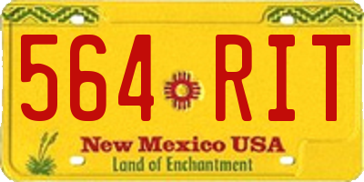 NM license plate 564RIT