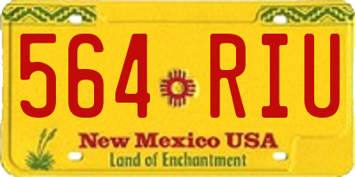 NM license plate 564RIU