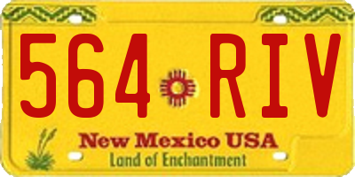 NM license plate 564RIV