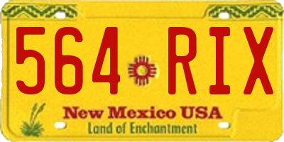 NM license plate 564RIX