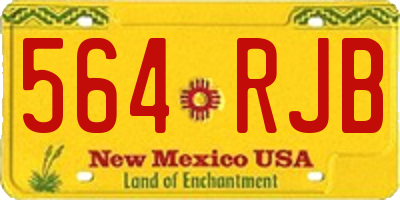 NM license plate 564RJB