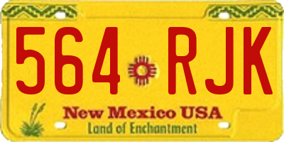 NM license plate 564RJK