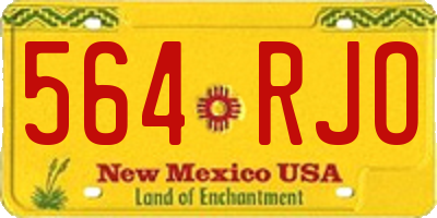 NM license plate 564RJO