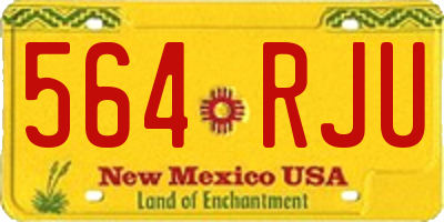 NM license plate 564RJU