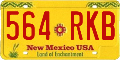 NM license plate 564RKB
