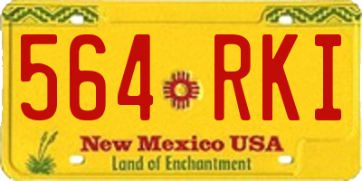 NM license plate 564RKI