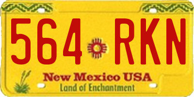 NM license plate 564RKN