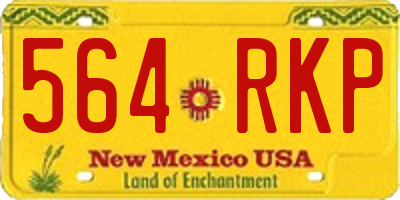 NM license plate 564RKP