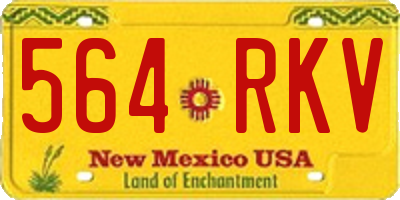 NM license plate 564RKV