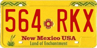 NM license plate 564RKX