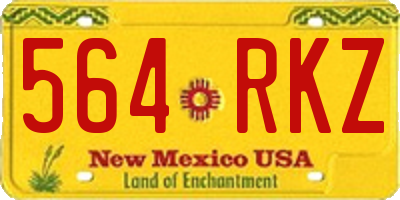 NM license plate 564RKZ