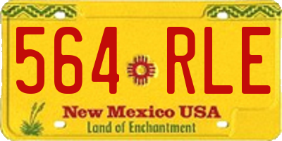NM license plate 564RLE