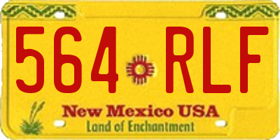 NM license plate 564RLF