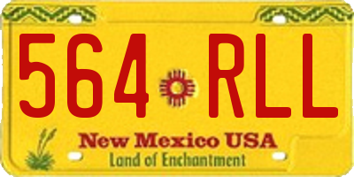 NM license plate 564RLL