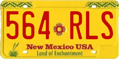 NM license plate 564RLS