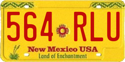 NM license plate 564RLU