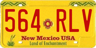 NM license plate 564RLV