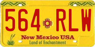 NM license plate 564RLW