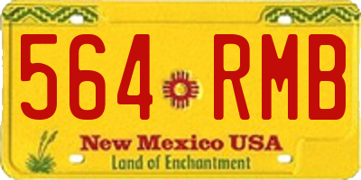 NM license plate 564RMB