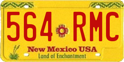NM license plate 564RMC