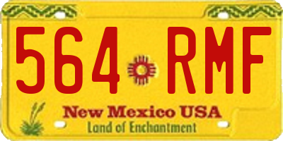 NM license plate 564RMF